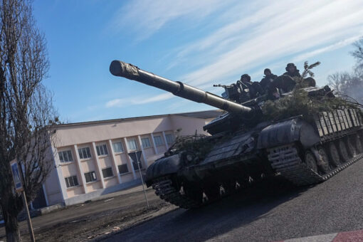 Ukraine invasion: Video purportedly shows tank running over moving car