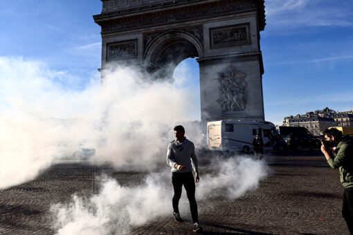 Paris police use tear gas against protesters inspired by Canadian ‘Freedom Convoy’