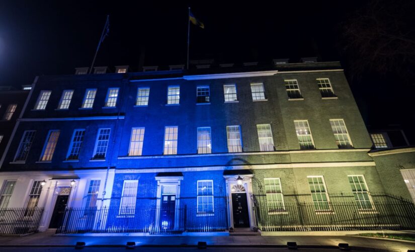 Cities across the globe light up in blue and yellow in solidarity with Ukraine