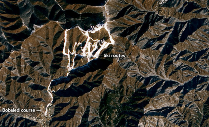 China winter Olympics: NASA imagery shows huge amounts of artificial snow used in Beijing