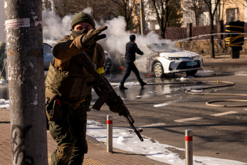 Ukraine photos: Kyiv rattled with explosions, street fighting into third day of conflict