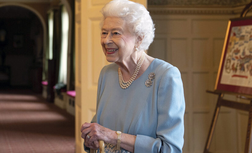 Queen Elizabeth all smiles while attending reception ahead of Platinum Jubilee