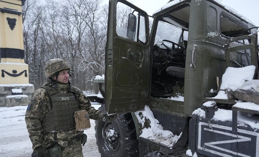 Video purportedly shows Ukrainian man offer Russians a tow back home after their tank runs out of fuel