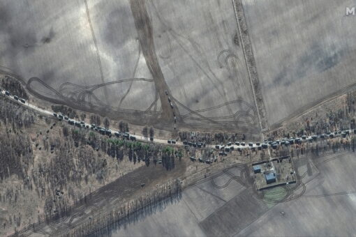 Ukraine invasion: Russian convoy captured in satellite images much longer than previously reported, firm says