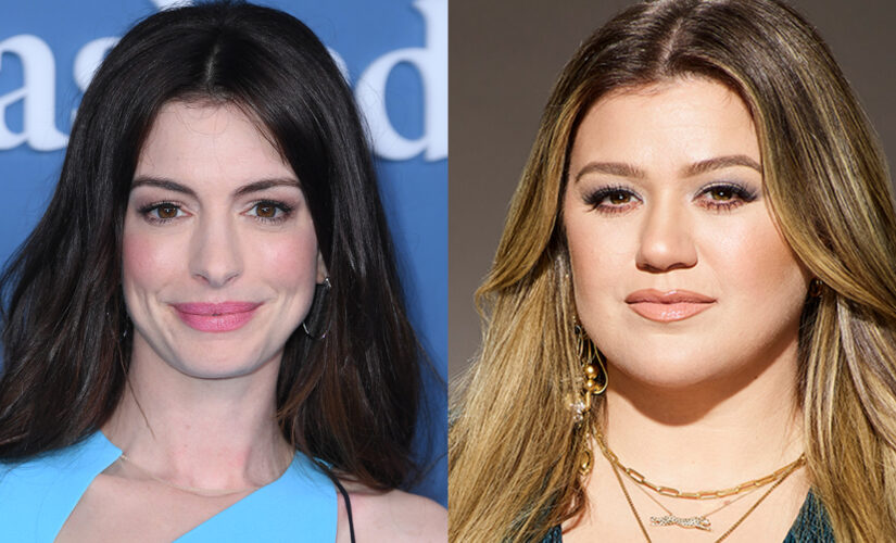 Anne Hathaway makes Kelly Clarkson collapse during singing contest: ‘Jesus, take the wheel’