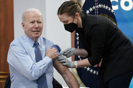 Biden receives second COVID-19 booster shot on camera