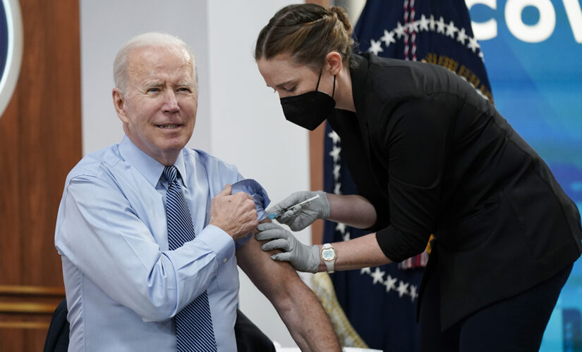 Biden receives second COVID-19 booster shot on camera