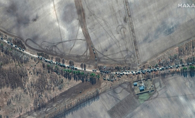 Massive Russian convoy just miles from Kyiv stalls for third day