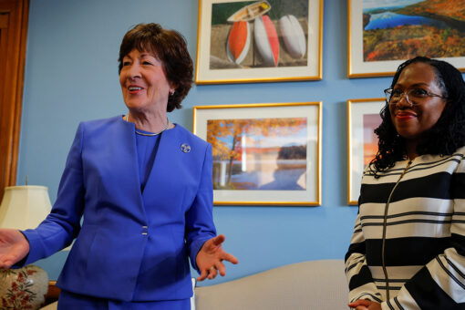 Collins calls Supreme Court pick Jackson ‘impressive’ after meeting, but remains undecided