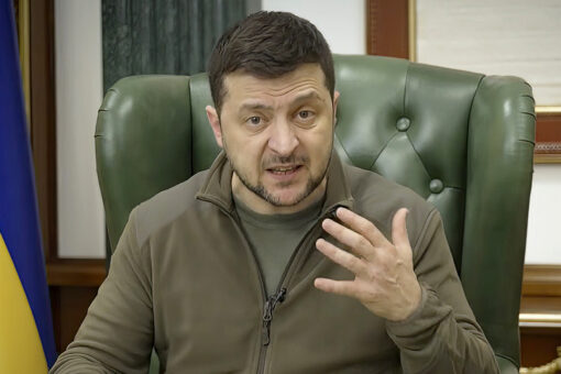 Zelenskyy blasts Russian ‘terror’ as Mariupol art school sheltering 400 is struck