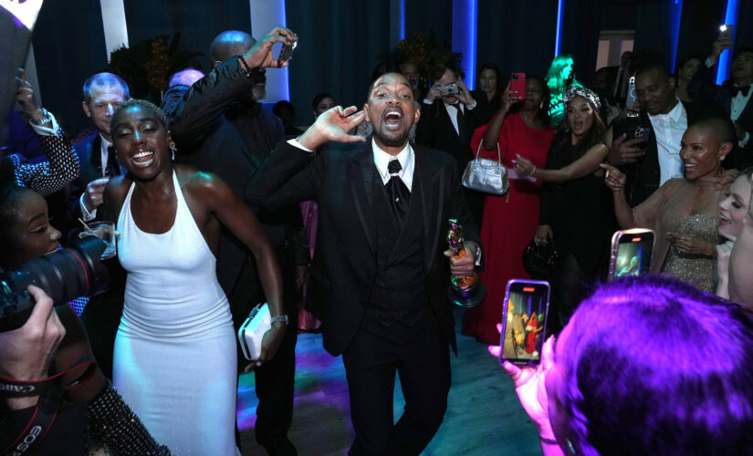 Will Smith seen dancing at Vanity Fair Oscars party following Chris Rock slap