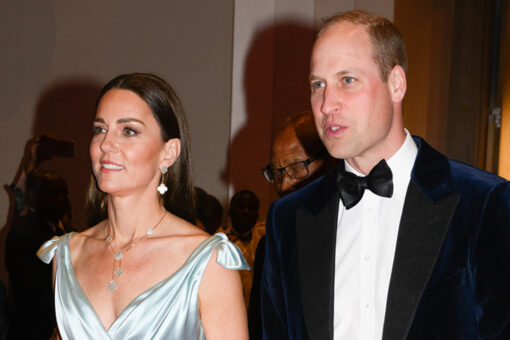 Kate Middleton stuns in icy blue gown during final leg of Caribbean tour in the Bahamas with Prince William
