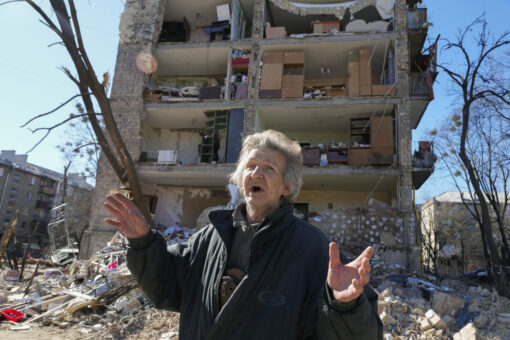 Ukraine-Russia war: photos show devastation and suffering as Russian bombardment continues