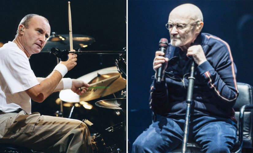 Phil Collins remains seated during Berlin concert months after revealing he can no longer play the drums