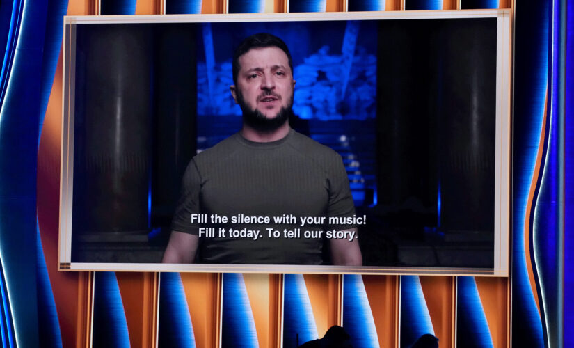 Grammys 2022 sees Ukrainian President Zelenskyy make a virtual appearance: ‘Fill the silence with your music’