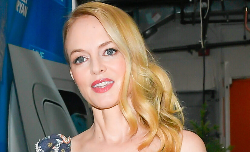 Heather Graham, 52, takes a dip in Utah’s hot springs while enjoying a vacation