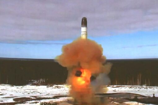 Russia tests new Sarmat intercontinental ballistic missile in what Putin hails as ‘truly unique weapon’