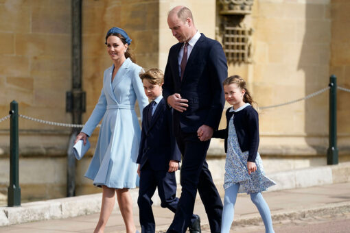 William and Kate lead royals at Easter service; queen absent