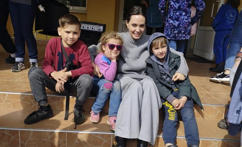 Angelina Jolie makes surprise Ukraine visit, meets children