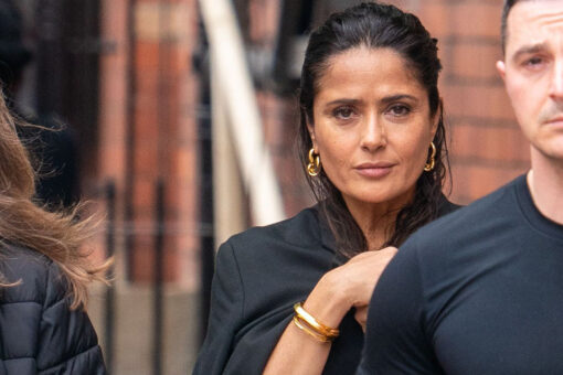 Salma Hayek seen on ‘Magic Mike’s Last Dance’ set