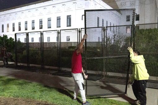 Massive fence erected around Supreme Court building and justice cancels public event amid protests