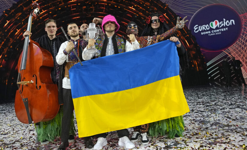 Ukrainian band wins Eurovision song competition as war with Russia continues