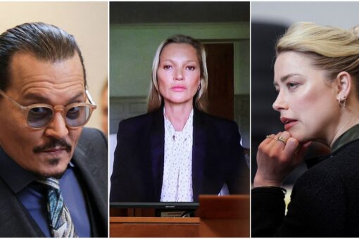 Kate Moss, Johnny Depp’s ex, says actor never pushed her down stairs