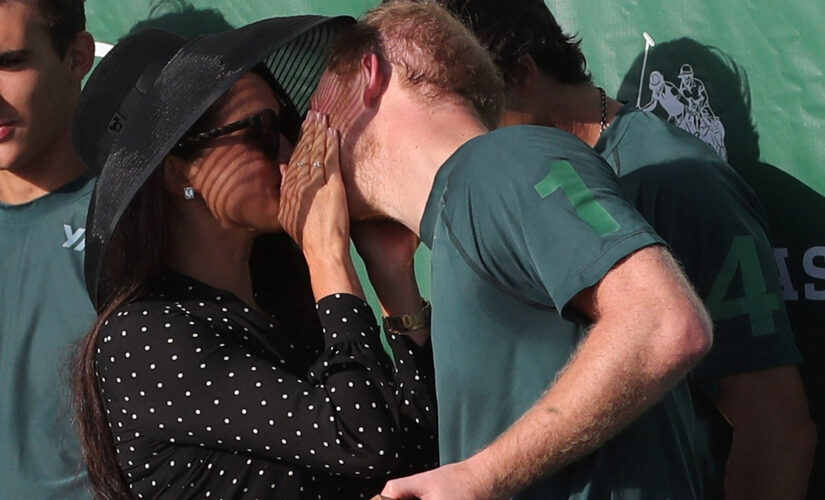 Meghan Markle and husband Prince Harry share rare public kiss after polo match in Santa Barbara