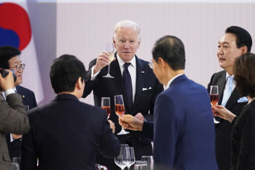 Biden signs $40B Ukraine aid bill that was flown to South Korea