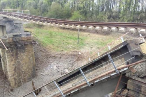 Russian rail bridge blown up near Ukraine border, official calls it ‘sabotage’