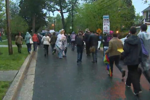 Pro-abortion protesters march to homes of Justices Kavanaugh and Roberts in ‘vigil’ for Roe v. Wade