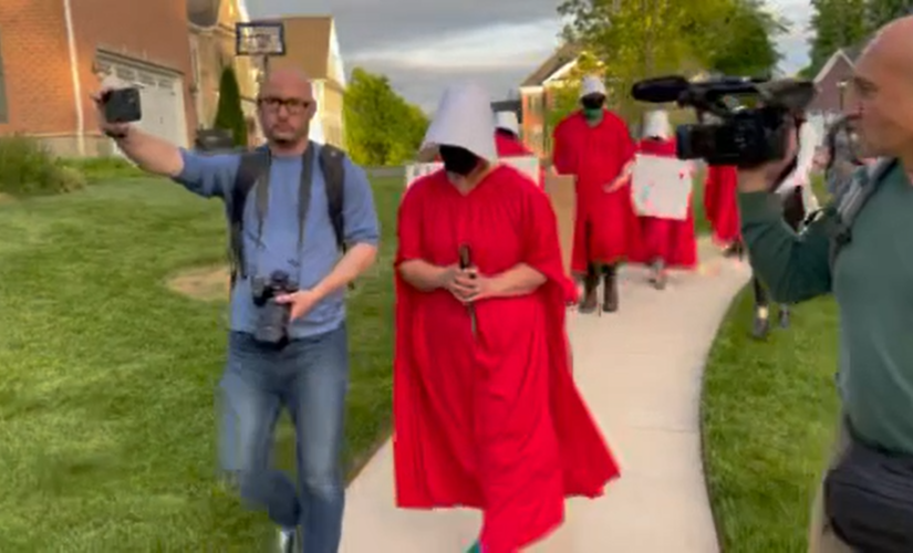 Handmaid protester says Justice Barrett, mom of 5 biological kids, doesn’t know about full-term pregnancy