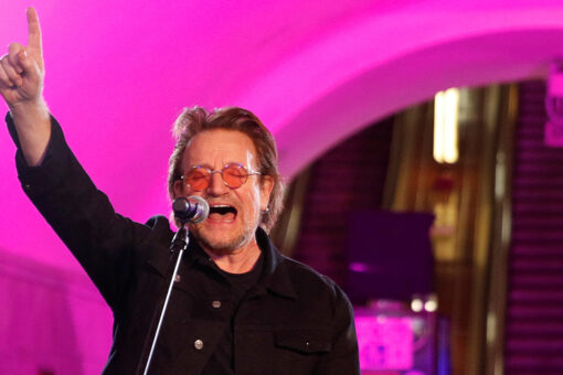 U2’s Bono, The Edge do surprise concert for Ukrainian troops in Kyiv