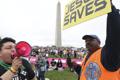 Pro-choice protesters gather for ‘Bans Off Our Bodies’ marches across country