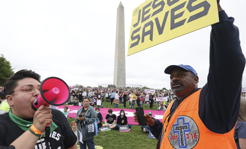 Pro-choice protesters gather for ‘Bans Off Our Bodies’ marches across country