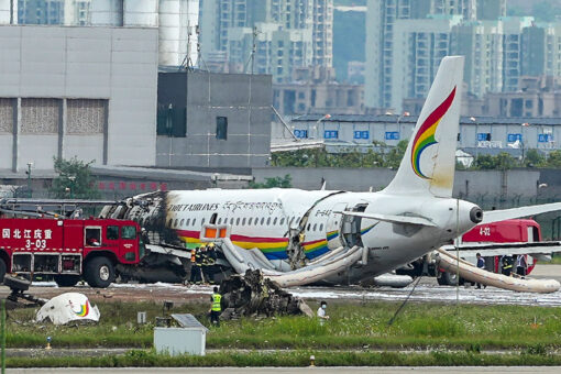Plane veers off runway in China and catches fire; 36 injured