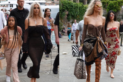 Kardashians enjoy pre-wedding lunch in the Italian Riviera