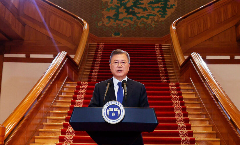 S Korea’s Moon calls for peace with North in farewell speech