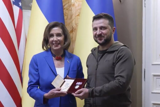 Pelosi brings Democratic delegation to Kyiv, meets with Zelenskyy during surprise visit