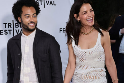 Katie Holmes and boyfriend Bobby Wooten III hold hands as they attend ‘Alone Together’ premiere