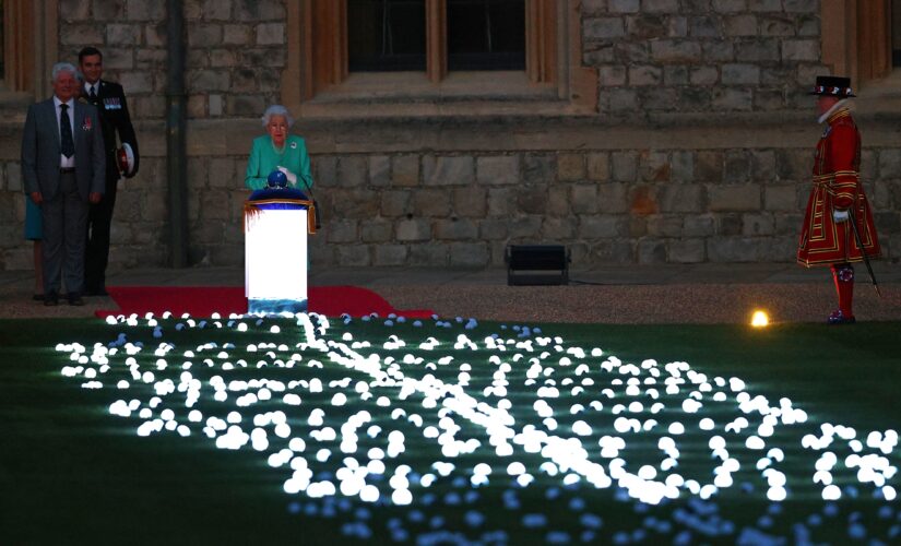 Queen Elizabeth lights Platinum Jubilee beacon