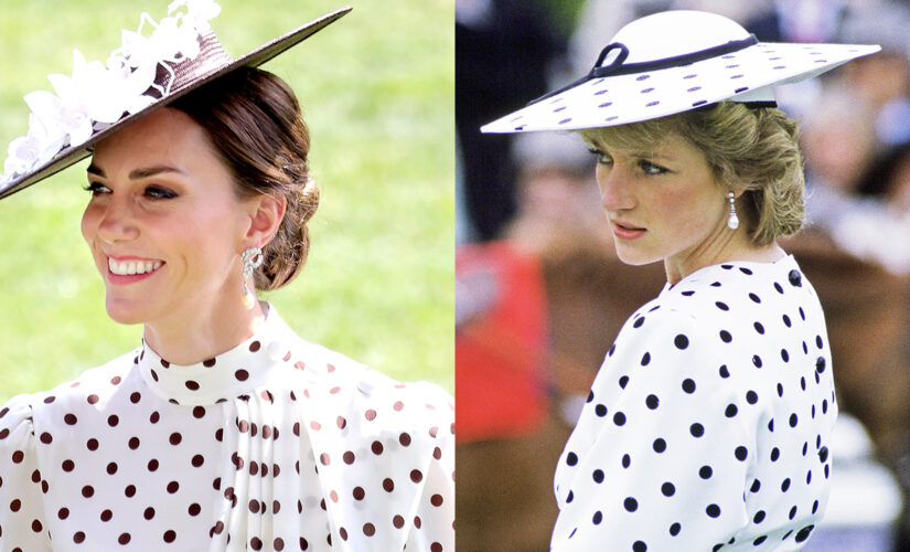 Kate Middleton recreates Princess Diana’s polka-dot style at Royal Ascot debut