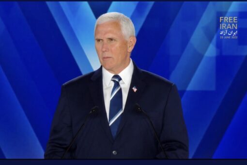 Mike Pence, visiting Iranian dissidents in Albania, calls on Biden to withdraw from nuclear talks