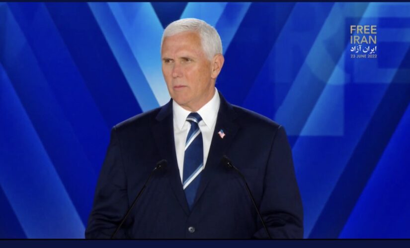 Mike Pence, visiting Iranian dissidents in Albania, calls on Biden to withdraw from nuclear talks