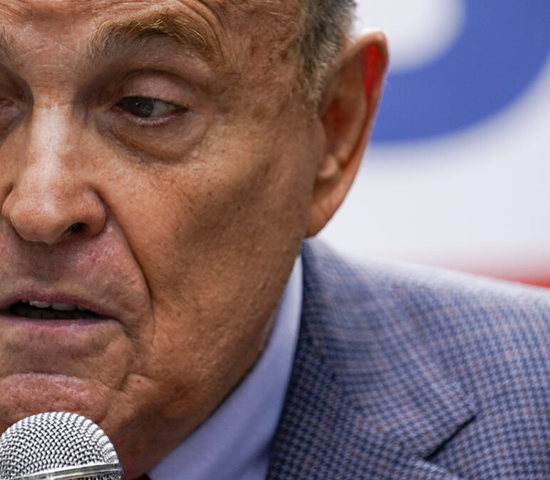 Rudy Giuliani reportedly hit at Staten Island supermarket while campaigning for his son