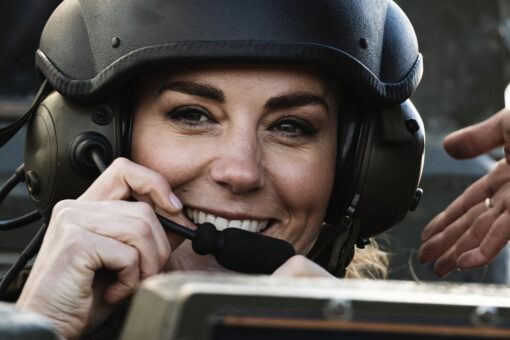 Kate Middleton sports full military gear during visit to British armed forces training academy