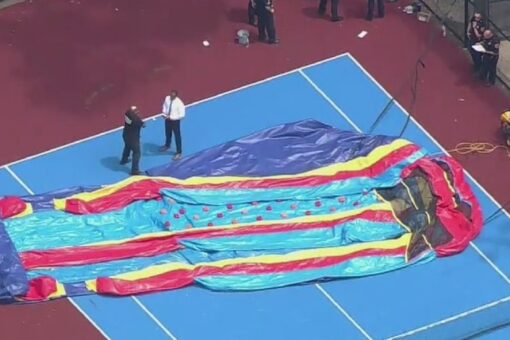 NY inflatable slide collapses, injuring school children on field day