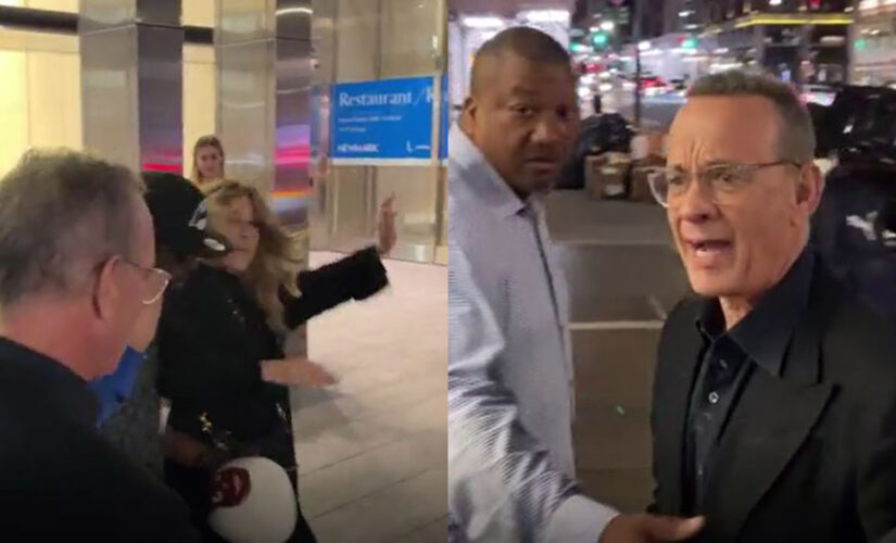 Tom Hanks yells at fans to ‘back the the f— off’ after wife Rita Wilson nearly knocked over