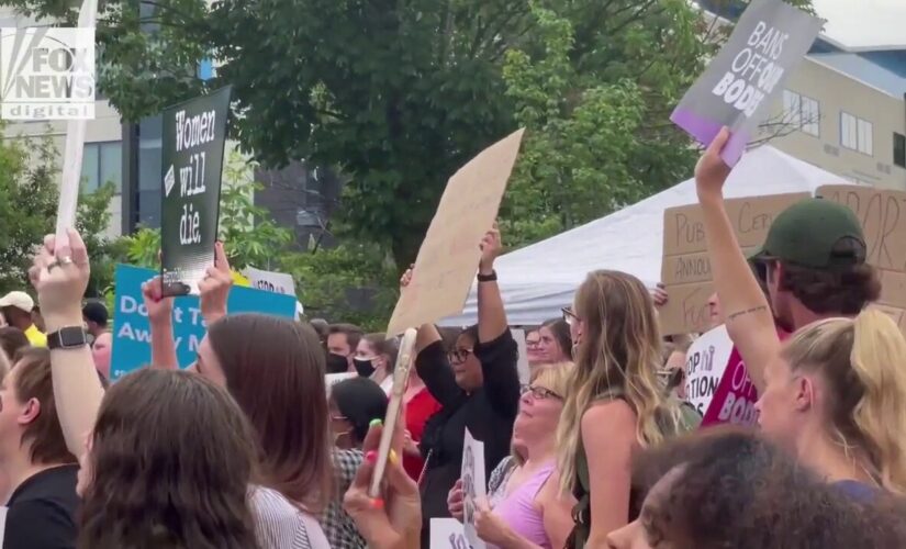 Cori Bush speaks at pro-choice rally where protesters call abortion ‘act of love,’ demand no restrictions