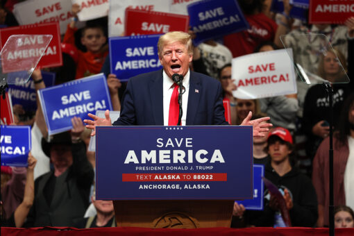 Trump offers scathing rebuke of Elon Musk during Alaska rally with Sarah Palin: ‘He’s another bull—- artist’